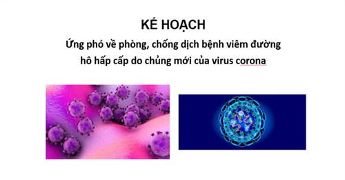 KẾ HOẠCH Ứng phó về phòng, chống dịch bệnh viêm đường hô hấp cấp do chủng mới của virus corona
